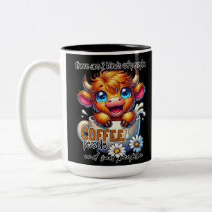 Es gibt 2 Arten von Menschen Kaffeemenschen und Tr Zweifarbige Tasse