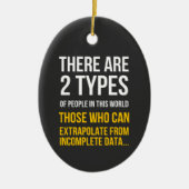 Es gibt 2 Arten von Menschen Keramik Ornament (Vorne)