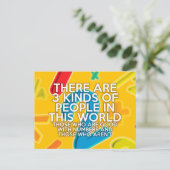 ES GIBT 3 Arten von Menschen Spaß Math Joke Postkarte (Stehend Vorderseite)