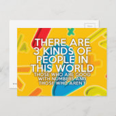 ES GIBT 3 Arten von Menschen Spaß Math Joke Postkarte (Vorne/Hinten)