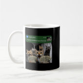 Es gibt Bewegung an der Vordertür lustige Katzenbe Kaffeetasse (Links)