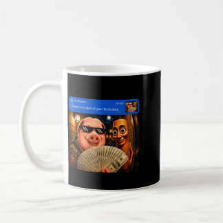 Es gibt Bewegung an der Vordertür tung tung tung j Kaffeetasse