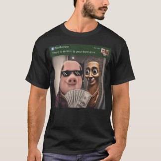 Es gibt Bewegung an Ihrer Haustür Tung Tung Tung T-Shirt