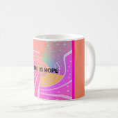 Es gibt die Tasse des Kaffees "Hope Pink Swirl" (VorderseiteRechts)
