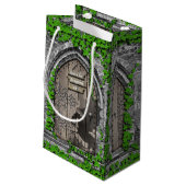 Es gibt Drachen King Arthur mittelalterliche Drach Kleine Geschenktüte (Rückseite Schrägansicht)