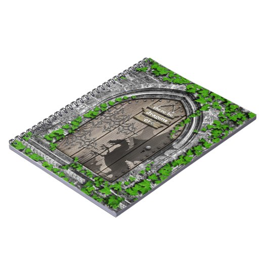 Es gibt Drachen King Arthur mittelalterliche Drach Notizblock (Linke Seite)