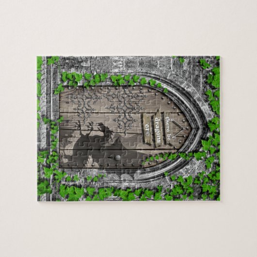 Es gibt Drachen King Arthur mittelalterliche Drach Puzzle (Horizontal)