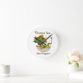 Es gibt Drachen Runde Wanduhr (Zuhause)