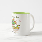Es gibt Drachen Zweifarbige Tasse (VorderseiteRechts)