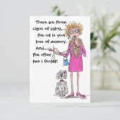 Es gibt drei Anzeichen für das Altern... farbige S RSVP Karte (Stehend Vorderseite)