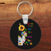 Es gibt ein Kind mit Autismus Shirt ist ein großes Schlüsselanhänger (Vorderseite)