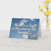 Es gibt ein Licht am Ende der Tunnelhope Karte (Gelbe Blume)