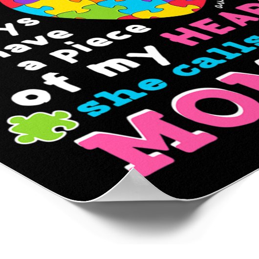 Es gibt ein Mädchen, das sie mich Mommy Autismus B Poster (Ecke)