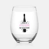 Es gibt ein Riesling für alles Funny Weinglas Ohne Stiel (Vorderseite)