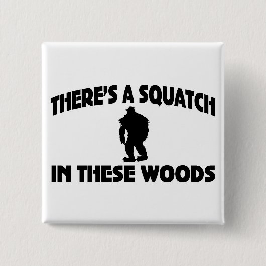 Es gibt ein Squatch in diesem Holz Button (Vorderseite)