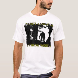 Es gibt ein squatch in diesem Holz T-Shirt