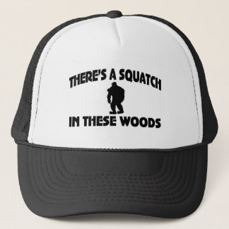 Es gibt ein Squatch in diesem Holz Truckerkappe