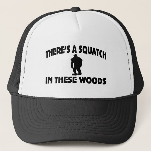 Es gibt ein Squatch in diesem Holz Truckerkappe (Vorderseite)