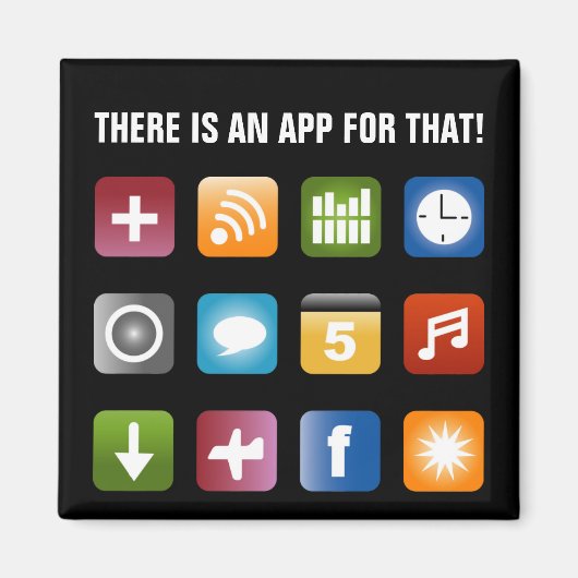 Es gibt eine App für diesen Magneten | Vektor Magnet (Vorne)