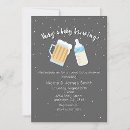 Es gibt eine Babybierbrauerei Tasse mit Dusche Einladung