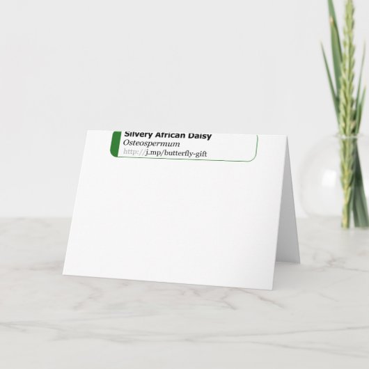 Es gibt eine Blume African Daisy Quotation Gruß Karte (Rückseite)