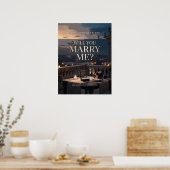 Es gibt eine Frage Romantischer Heiratsantrag Poster (Küche)