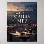 Es gibt eine Frage Romantischer Heiratsantrag Poster (Vorne)