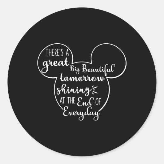 Es gibt eine große schöne Morgen Runder Aufkleber (Vorderseite)
