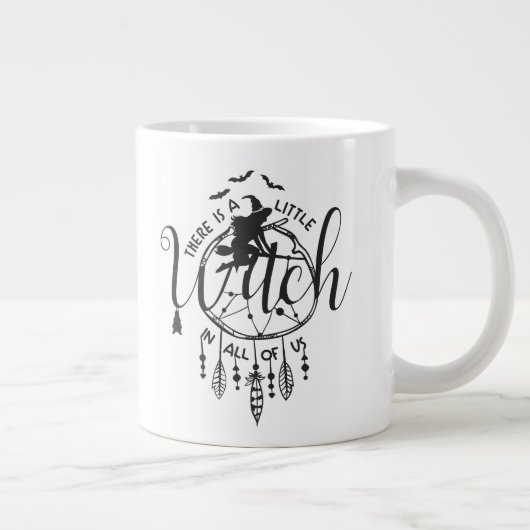 Es gibt eine kleine Hexe in uns allen - Hexe Boho Jumbo-Tasse (Rechts)