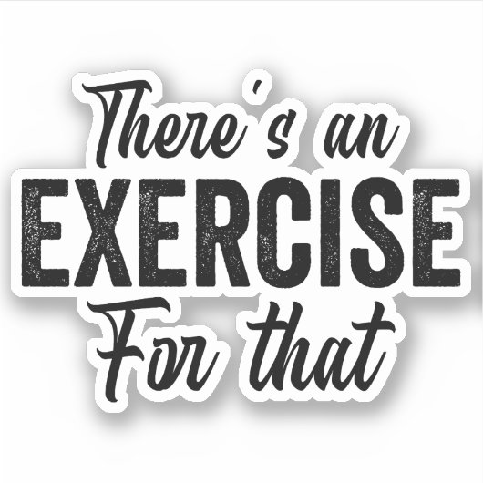 Es gibt eine körperliche Übungstherapie Aufkleber (Vorderseite)