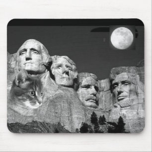 Es gibt eine Miezekatze auf dem Mount Rushmore! Mousepad