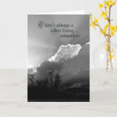 Es gibt eine Silver Lining Erholung Grußkarte Karte (Gelbe Blume)