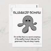 Es gibt eine Verschwörung, die Regierung zu überne Postkarte (Vorne/Hinten)