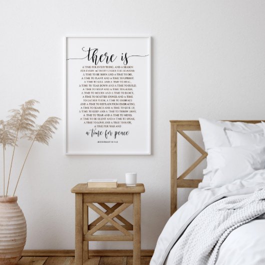 Es gibt eine Zeit für alles, ecclesiastes 3:1-8 Poster