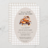 Es gibt einen Bun in der Oven Neutral Baby Dusche Einladung (Vorne/Hinten)