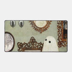 Es gibt einen Geist in der Portraitgalerie Schreibtischunterlage