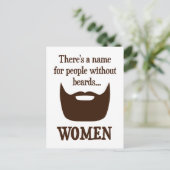 Es gibt einen Namen für Menschen ohne Bärte... DAM Postkarte (Stehend Vorderseite)