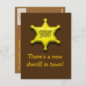 Es gibt einen neuen Sheriff in der Stadt! Postkarte (Vorne/Hinten)