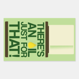 Es gibt einen Öl-Aufkleber Rechteckiger Aufkleber