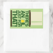 Es gibt einen Ölaufkleber Rechteckiger Aufkleber (Tasche)