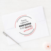 Es gibt einen Platz für alle im Universum Runder Aufkleber (Umschlag)