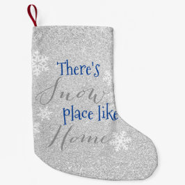 Es gibt einen schneesicheren Ort wie Zuhause! Wint Kleiner Weihnachtsstrumpf