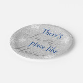 Es gibt einen schneesicheren Ort wie Zuhause! Wint Pappteller (Schrägansicht)