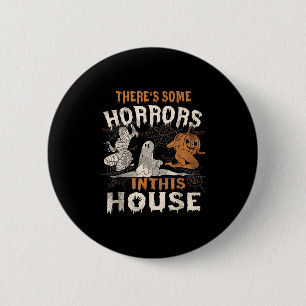 Es gibt einige Horror in diesem Haus Funny Horror  Button