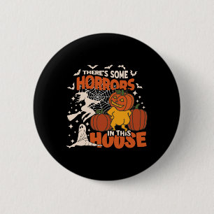 Es gibt einige Horror in diesem Haus Ghost Pumpkin Button