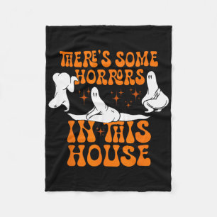 Es gibt einige Horror in diesem Haus Ghost Pumpkin Fleecedecke