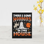 Es gibt einige Horror in diesem Haus Ghost Pumpkin Karte (Gelbe Blume)