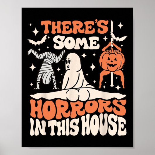 Es gibt einige Horror in diesem Haus Ghost Pumpkin Poster (Vorne)