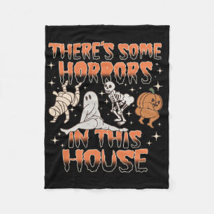 Es gibt einige Horror in diesem Haus Halloween-Ges Fleecedecke