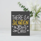 Es gibt Errettung in Jesus Christus Postkarte (Stehend Vorderseite)